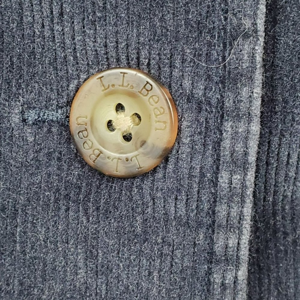 L.L. Bean Navy Corduroy Blazer with Patch Pockets - Picture 3 of 7